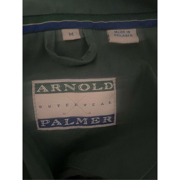 VTG Arnold Palmer 1/4 Zip Pullover w/ side zipper Golf raincoat in Green Size M - Picture 7 of 7